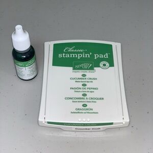 Stampin' Up Ink Pad Cucumber Crush Green Classic Refill Ink Bottle Scrapbook Art